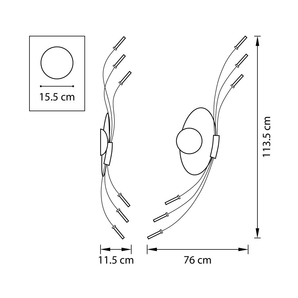 Lightstar (SB1165/6) Бра OVALE 6х20W G4 ХРОМ (в комплекте) Lightstar (SB1165/6) Бра OVALE 6х20W G4 ХРОМ (в комплекте)